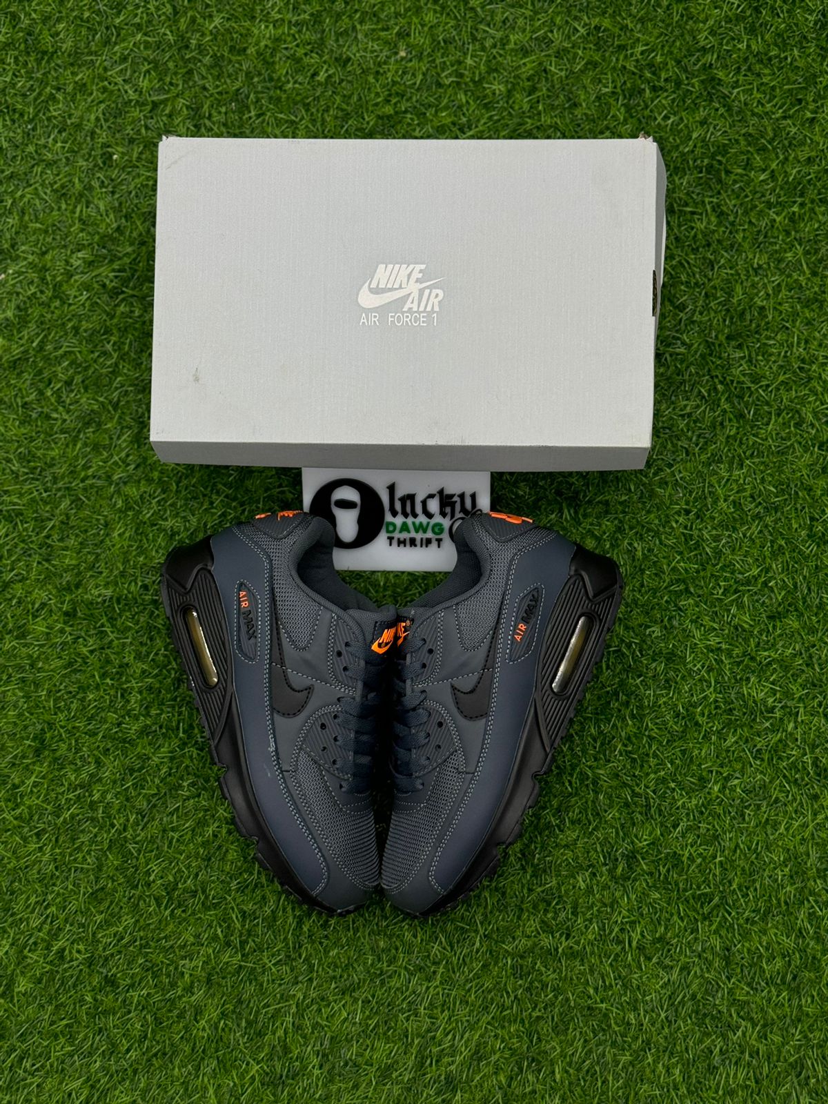 airmax 90 orange grey