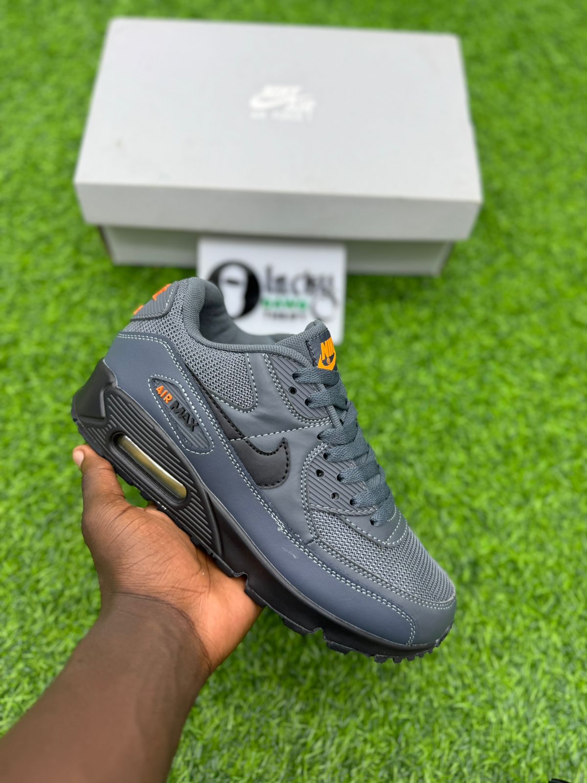 airmax 90 orange grey